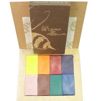 Giz de Cera de Abelha Apiscor 08 Blocos Sortidos